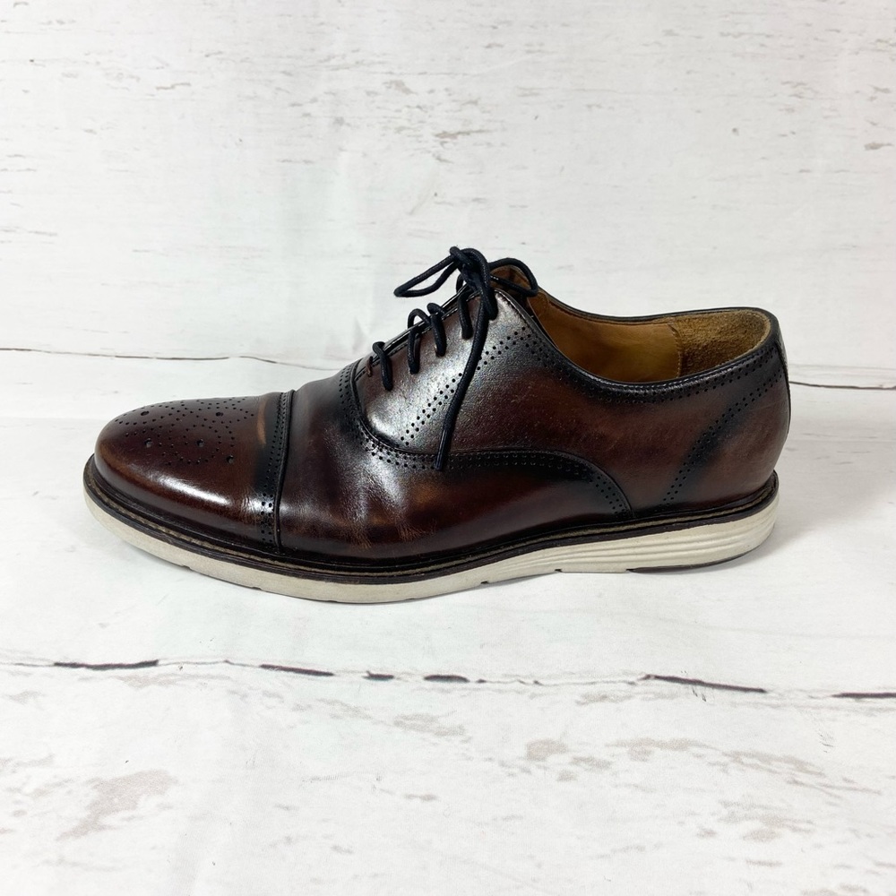 Belvedere Shoes Men’s 10D Brown‎ Lampard Oxfords Leather.